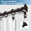 Tringle à rideaux simple ajustable Plemmons-303120777-303120789