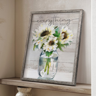 Do Everything In Love Framed Print - Solid Wood