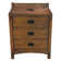 3-drawer Solid Wood Nightstand with USB Chargers