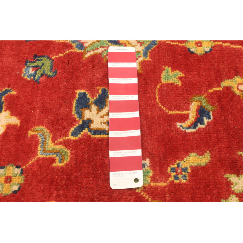 Tapis unique en laine noué à la main 6 pi 9 po x 9 pi 8 po nouvel âge Oddvin