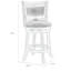 Chaise de comptoir pivotante courbée, assise rembourrée en tissu, brun-1148315834-1099804595