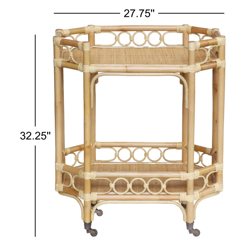 Raelyn Bar Cart, Beige