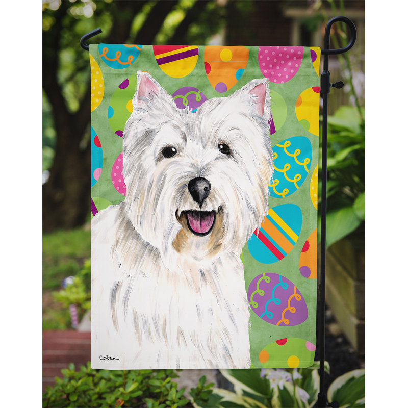 Drapeau de jardin Atara, Westie (blanc et gris)