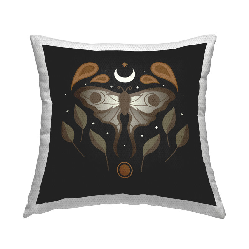Coussin extérieur Celestial Moth & Leaf