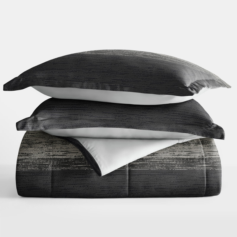 Gray Ombre Down Alternative Full Comforter Set