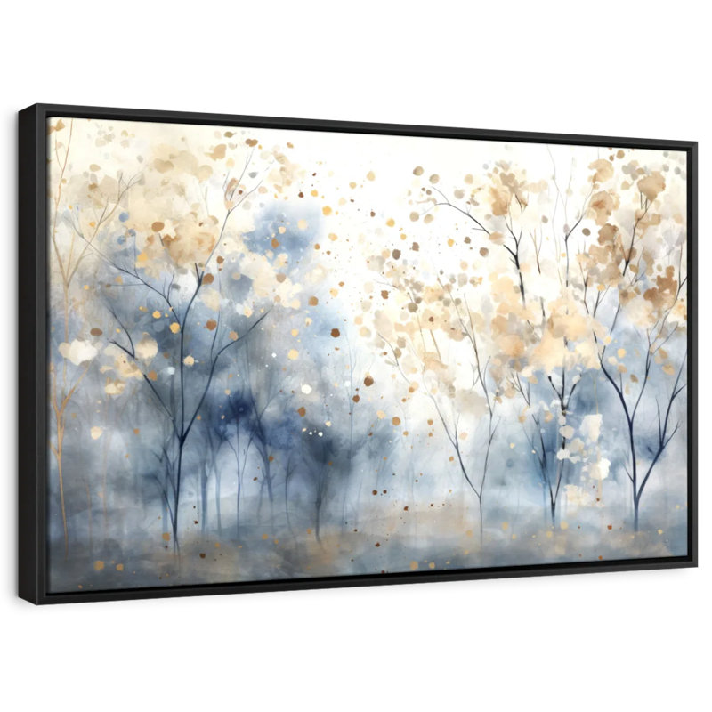 Nature «Speckled Blue Forest II», H 19 po x l 13 po