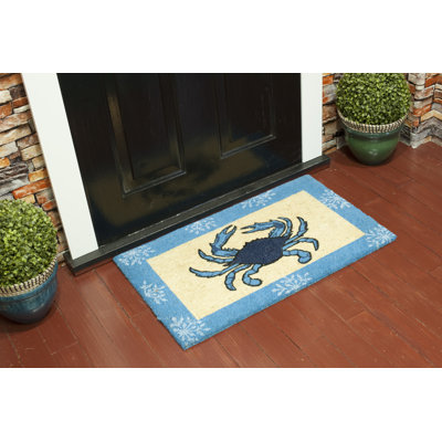 Fêtes de noël flocon de neige 30 po x 18 po tapis de porte extérieur antidérapant Humphrey