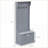 Hall Tree with Storage Bench, 28” 3-In-1 Entryway Organizer with Coat Rack 4 Hooks &amp; Shoe Storage | Gray | Coat Racks-1962534778