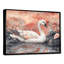 Rose cygne, reflets de l'élégance - cygnes, art mural-357075363-468488128-357075390