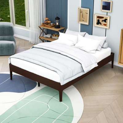 Platform Bed Frame with Metal Support