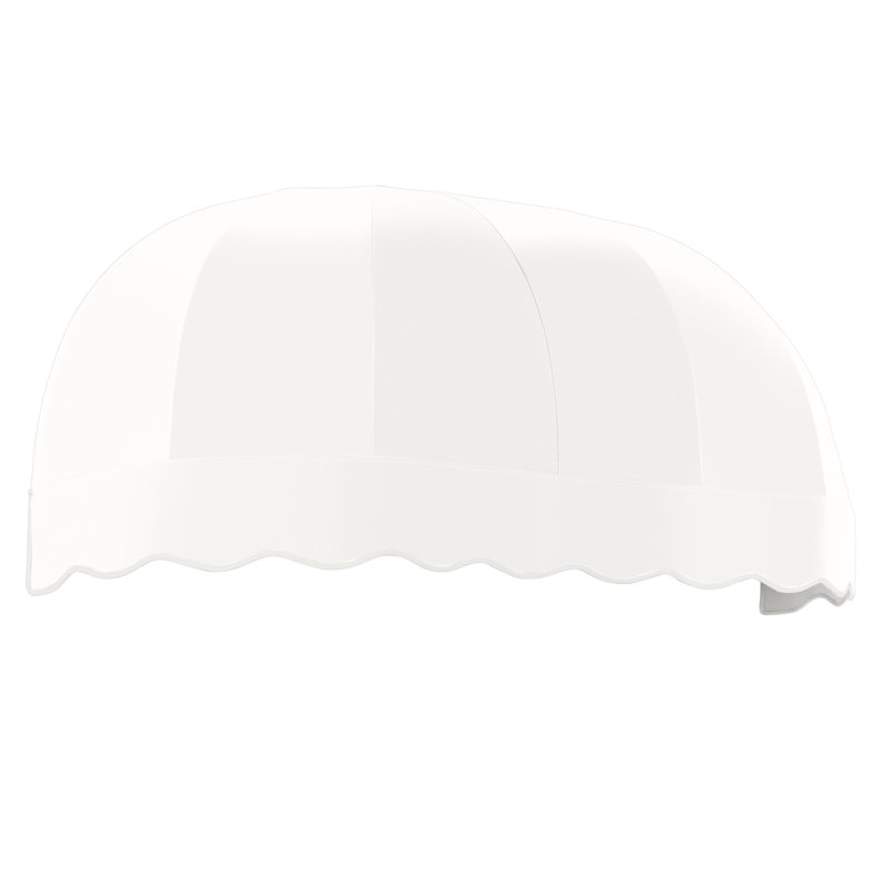 Auvent fixe en tissu acrylique Awntech Chicago, Blanc, H 31 po x l 76,5 po x P 24 po
