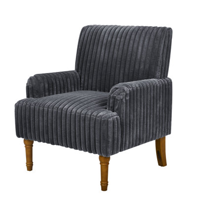 Comfortable Accent Chairs, Wood Corduroy Modern Style For Home Living Room