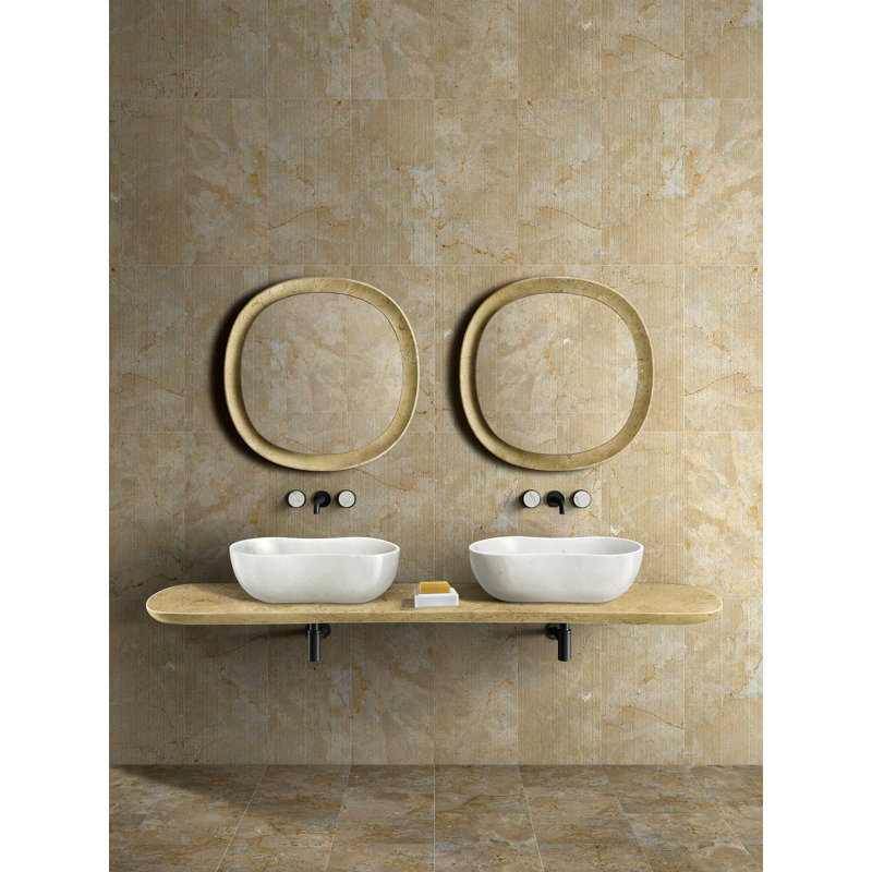 Marble Bathroom Vessel Sink, White