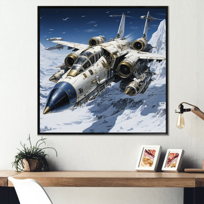 Avion militaire au combat - impression d'art mural militaire