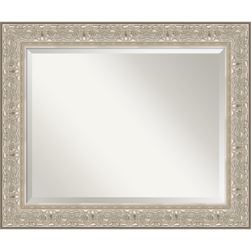 Miroir mural Luxe, 28,75 po x 34,75 po, Crème argent