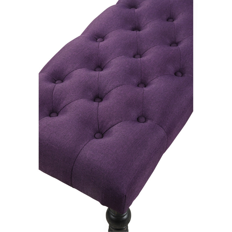 Banc de salle à manger capitonné en tissu, mauve, Mauve