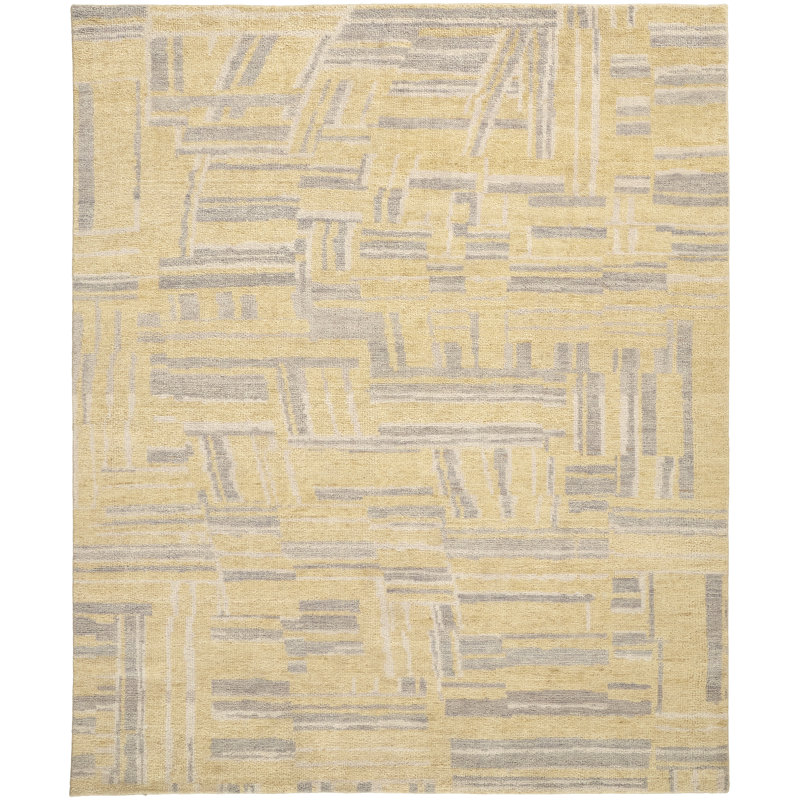 Thom Filicia Hand Knotted Wool Abstract Area Rug, Rectangle 9'6" x 13'6"