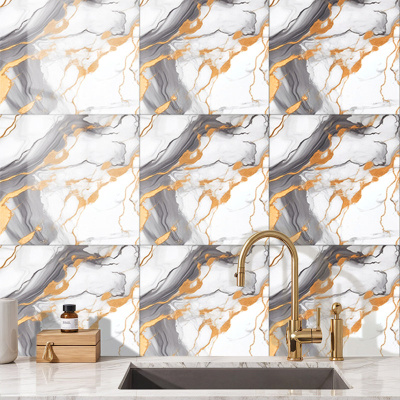 No Subject Wall Decals, Grey/Gold