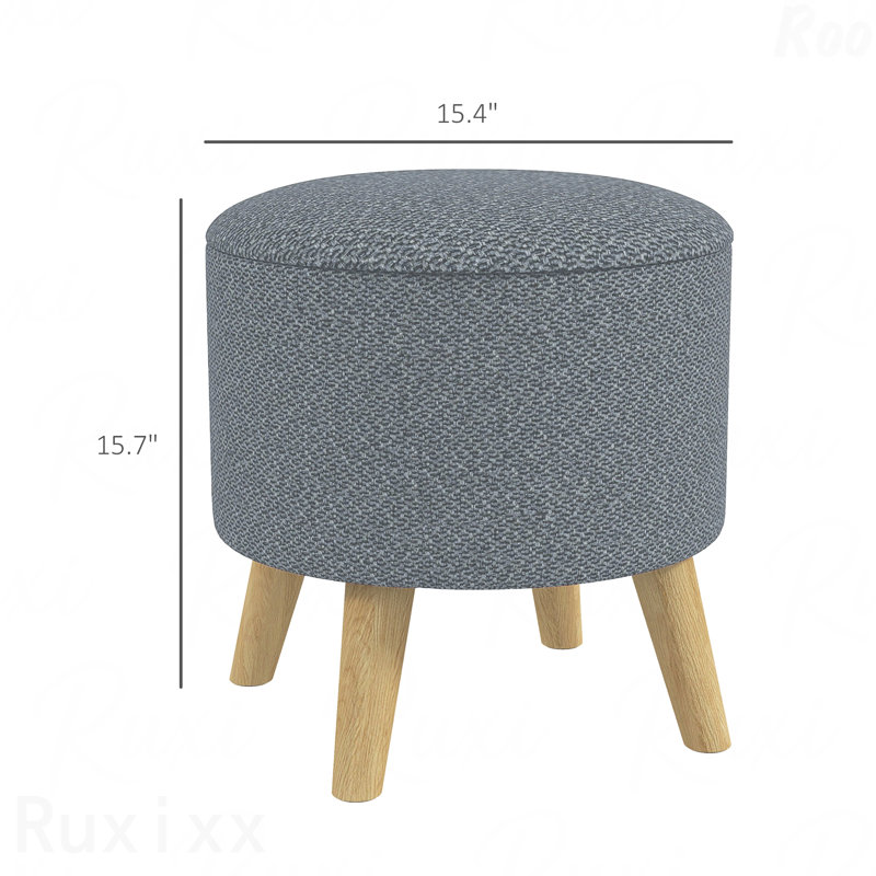 Repose-pieds rond avec rangement et tabouret
