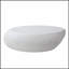 Table basse elliptique en fibre de verre 43,31 po avec finition roche matte unique pour les salons rétro et modernes