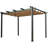Satrles Outdoor Retractable Pergola Patio Grill Gazebo with Grape Sunshade Cover-100759154