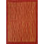 Red Handwoven Wool Golden Reed Stripes Geometric Modern Contemporary Carpet Rug-192271079
