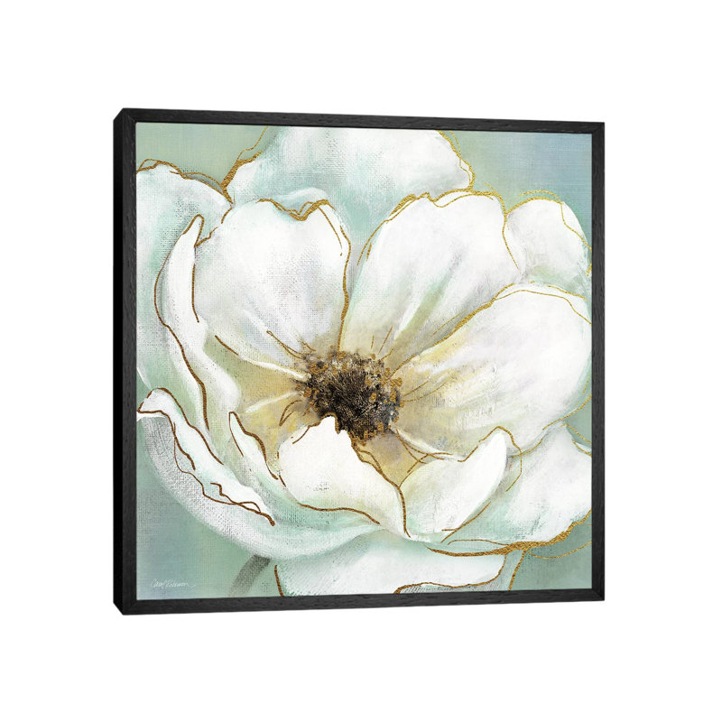 Soft Teal Splendor by Carol Robinson - Print on Canvas, 93.98 cm H x 93.98 cm W, Black Framed Canvas