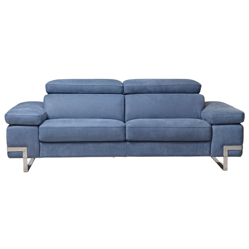 Calderone Leather Sofa, Blue