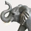 Statue d'éléphant de jardin avec trompe levée