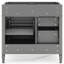 Meuble-lavabo 36 po sans lavabo, armoire moderne avec 2 tiroirs et tiroir basculant. , Cadre en bois massif. Gris, H 33 po x l 18 po. Tablette réglable, fonctions de rangement variées. Conception romaine exquise.-803122029-803122035