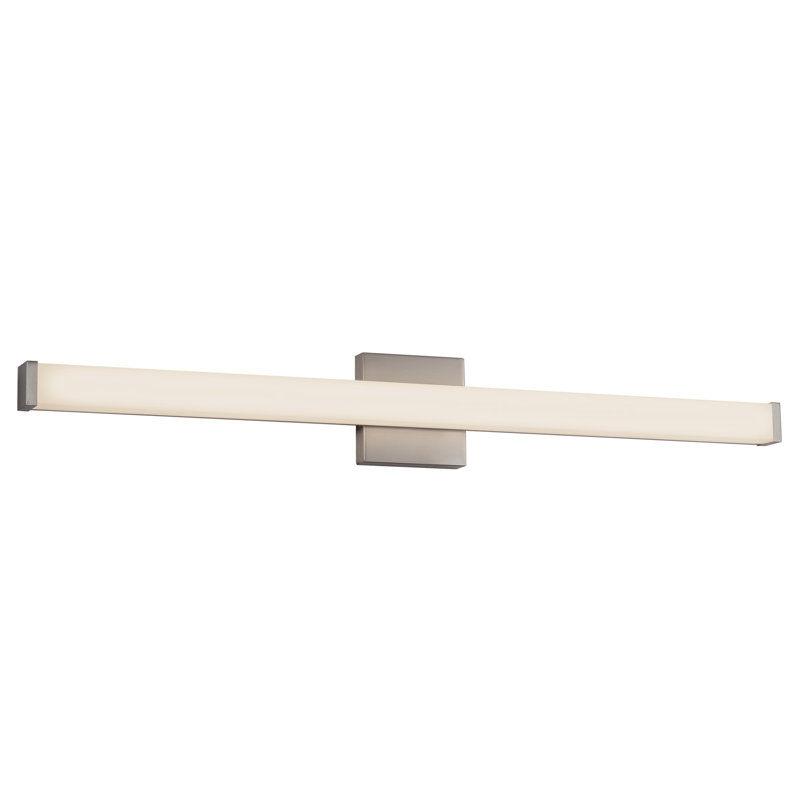 Geri 36-in Black dimmable LED Wall Sconce, Nickel