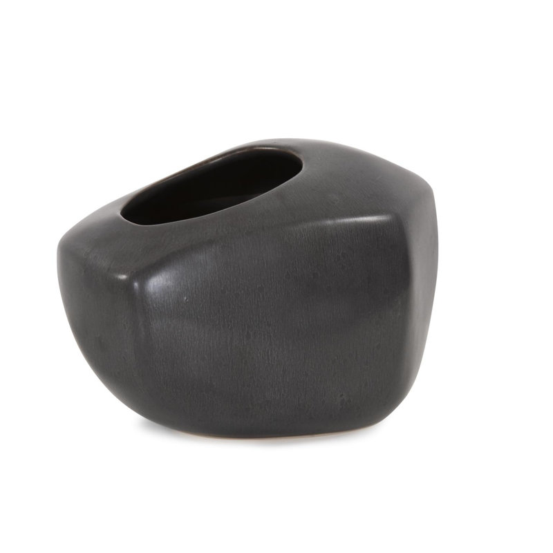 Vase Alamo gris - petit, H 4,75 po x l 8 po x P 5,5 po