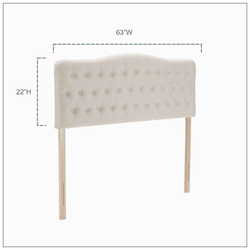 Tête de lit tapissier Stephfan, Grand, Beige