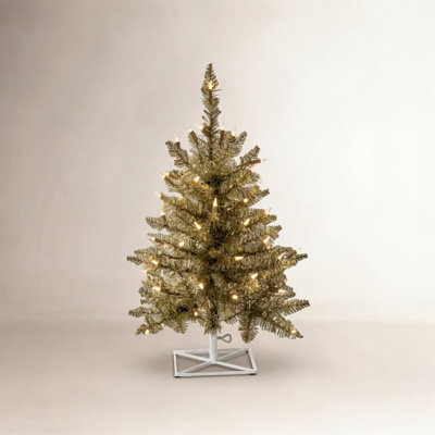 Champagne Fir 3' Pre-Lit Fir Christmas Tree