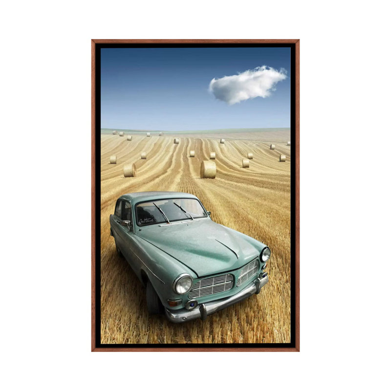 Nowhere to be found par Ben Heine-reproduction d’art, H 40 po x l 26 po x P 1,5 po, Toile avec cadre en bois brun classique
