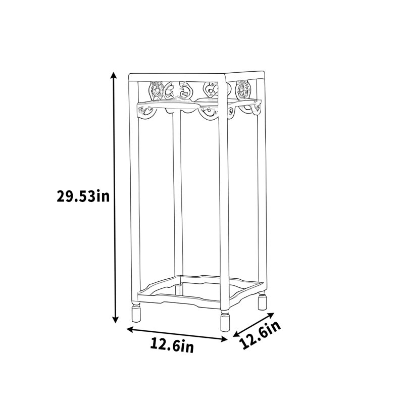 Porte-fleurs chinois avec broyage en bois massif