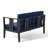 Solid Wood Teak Outdoor Loveseat With Cushion And Arms-8681602-8681607