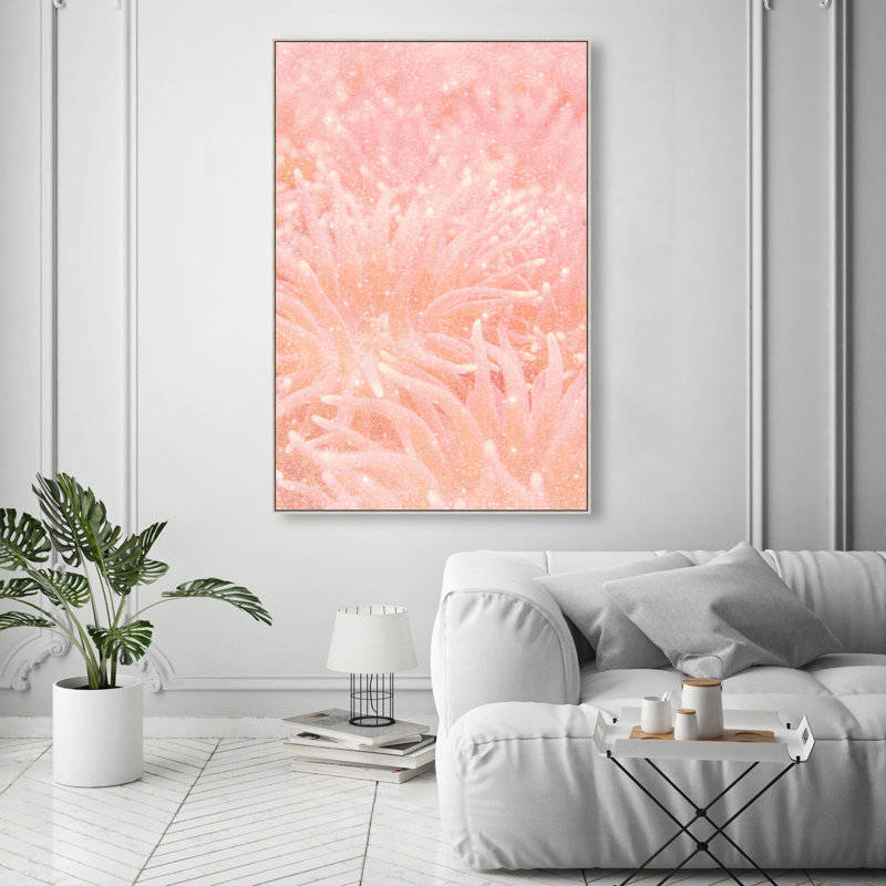 Deep Sea Flowers Print by Oliver Gal, 55"H x 37"W, Silver Floater Frame