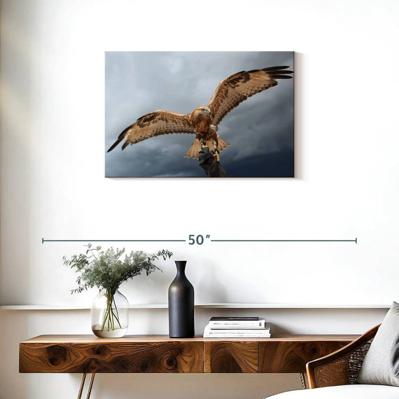 Brampt Falcon On Gauntlet, 20" H x 30" W