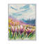 «Crocuses Meadow In Abstract Mountains», art mural traditionnel sur toile-373398433-373398444