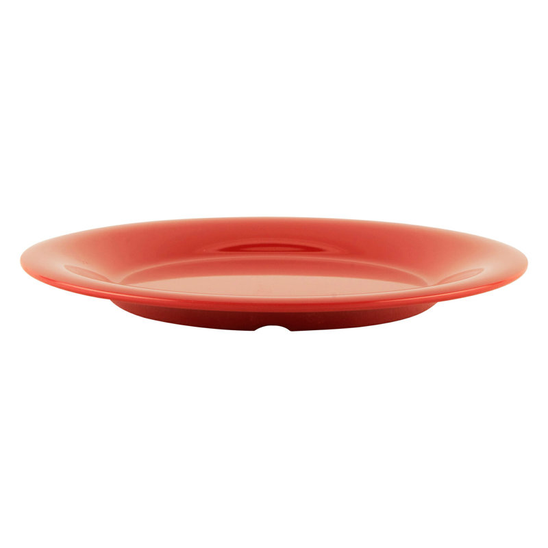 Cranberry Red Melamine Chip-Resistant Bread and Butter Plate Set