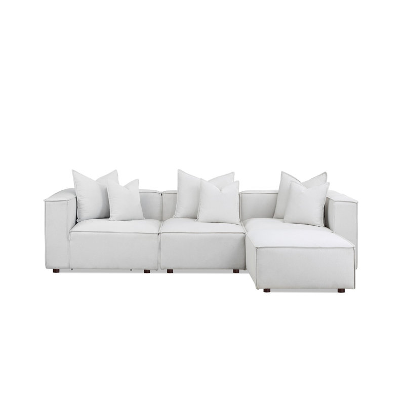 Upholstered L-Shaped Sectional Reversible