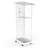 Assembled Clear Acrylic Podium23x16x46.3" Christian White Cross With Engineered Wood (MDF) Base And 2" Casters 102702+1803CROSS--Assembled Podium