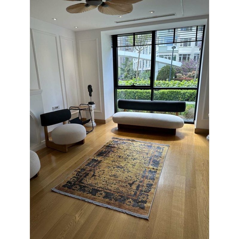 Tapis Nashayla avec envers antidérapant, Tapis de couloir 6 pi 7 po x 14 pi 9 po