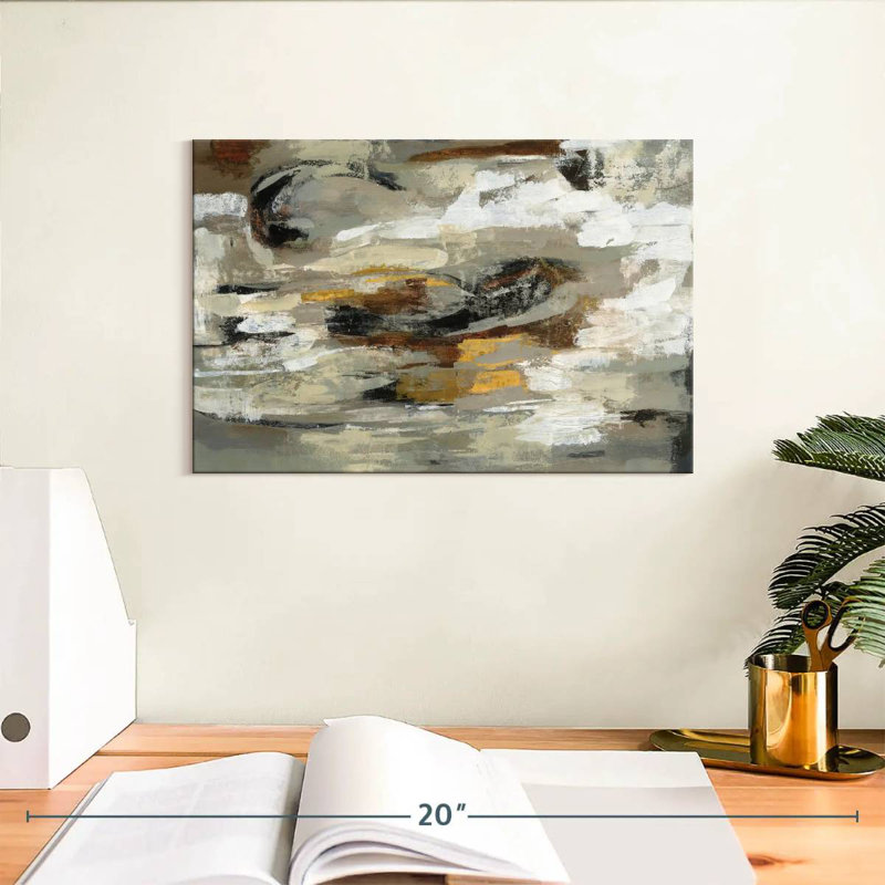 Avery Neutral Abstract Gray, 8" H x 12" W