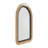 Amsah Arched Rattan Frame Boho Wood Wall Mirror