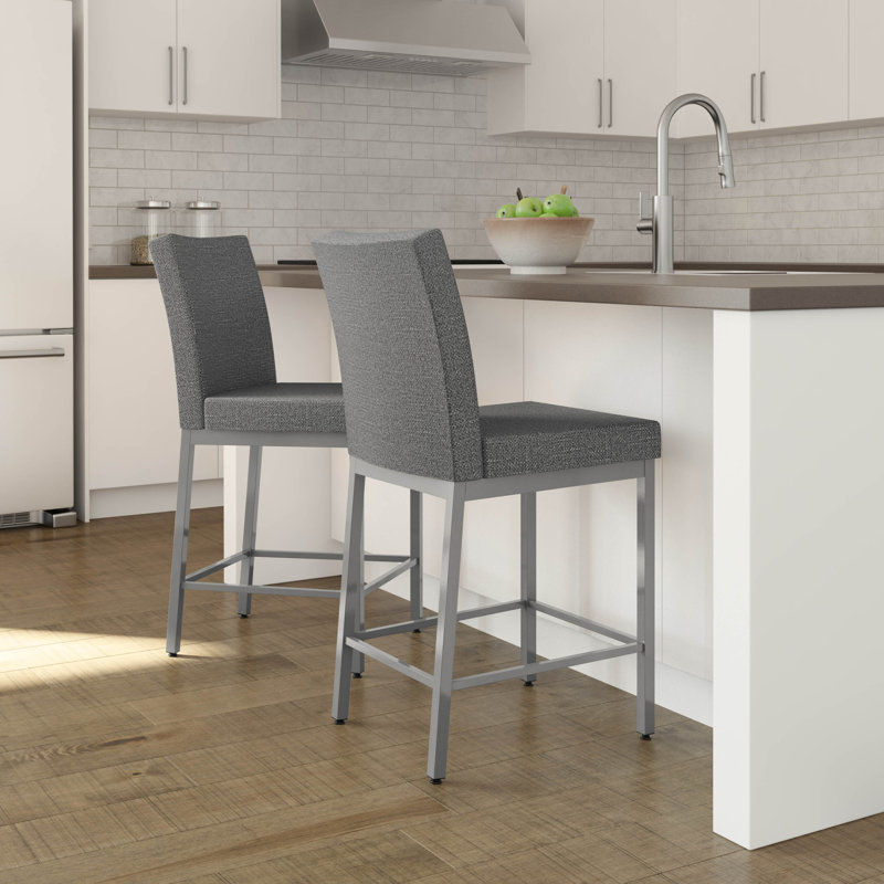 Tabouret de bar et de comptoir Driggers, Gris, Tabouret de bar (siège d'une hauteur de 30 po), Gris