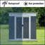 Outdoor Storage Sheds 6Ftx4ft Pent Roof Grey-119458031-119458033