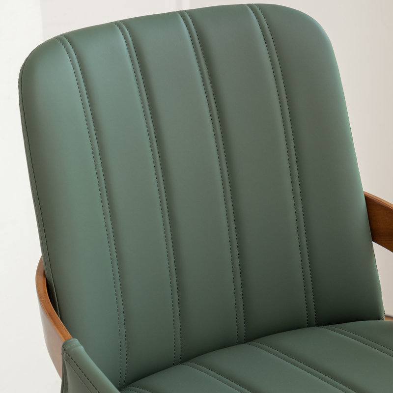Modern Leather Upholstered Swivel Counter & Bar Stools, 4, Green, Bar Stool (74.9cm Seat Height)