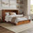 Marion Queen Wood Murphy Bed Chest with 6" Mattress, Storage Drawer, and Built-in Charger-1770267205